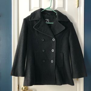 Charcoal grey pea coat